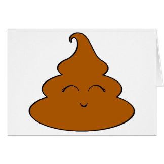 Kawaii bajsbajs hälsningskort