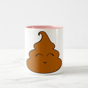 Kawaii bajsbajs Två-Tonad mugg