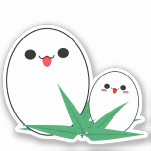 Kawaii Balut-ägg Vinyldekal Klistermärken