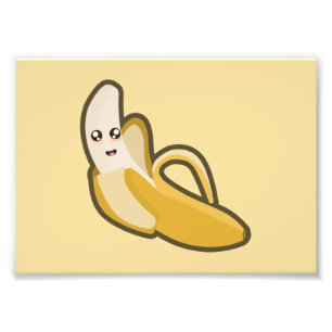 Kawaii banan fototryck