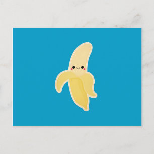 Kawaii Banana på Blue Vykort