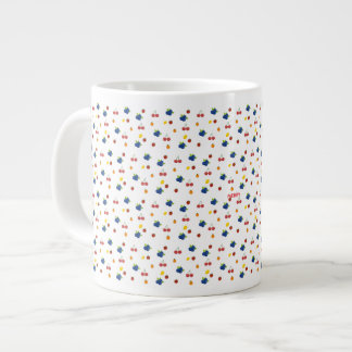Kawaii-bär och körsbärsmönster Karamellburk Jumbo Mugg