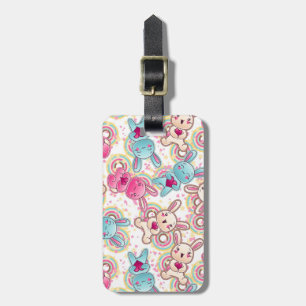 Kawaii barnmönster med gulliga klotter bagagebricka