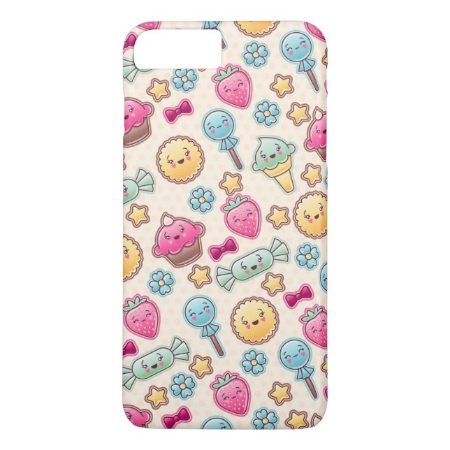 Kawaii barnmönster med gulliga klotter Case-Mate iPhone skal (Baksida)