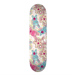 Kawaii barnmönster med gulliga klotter skateboard bräda 21,5 cm