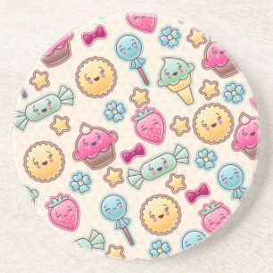 Kawaii barnmönster med gulliga klotter underlägg