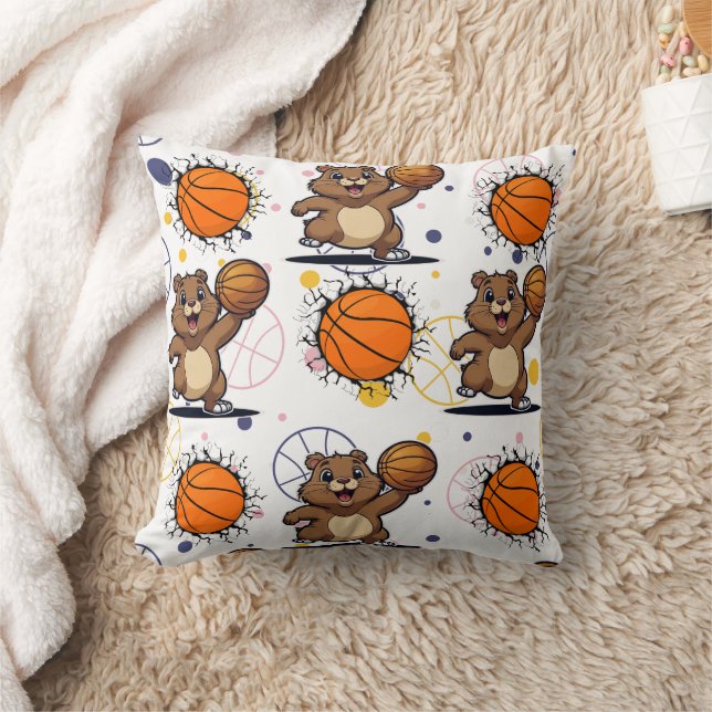 Kawaii Basketball Gopher Skriv ut Kudde (Filt)