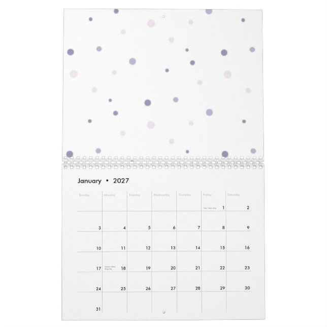 Kawaii Bat Monthly Calendar - "Daisuki" (I Love Yo Kalender (Jan 2027)
