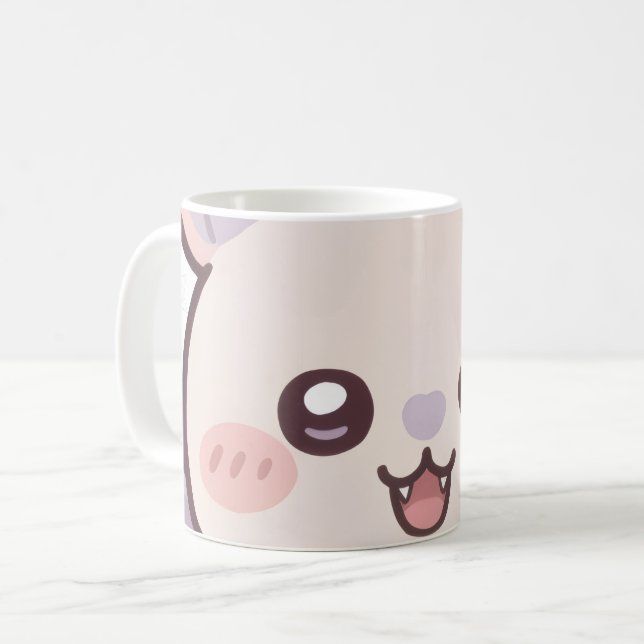 Kawaii Bat Pastel  "Daisuki" Kaffemugg (Framsida vänster)