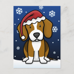 Kawaii Beagle julvykort Helg Vykort