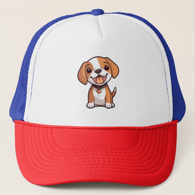 Kawaii Beagle Puppy Keps (Framsida)