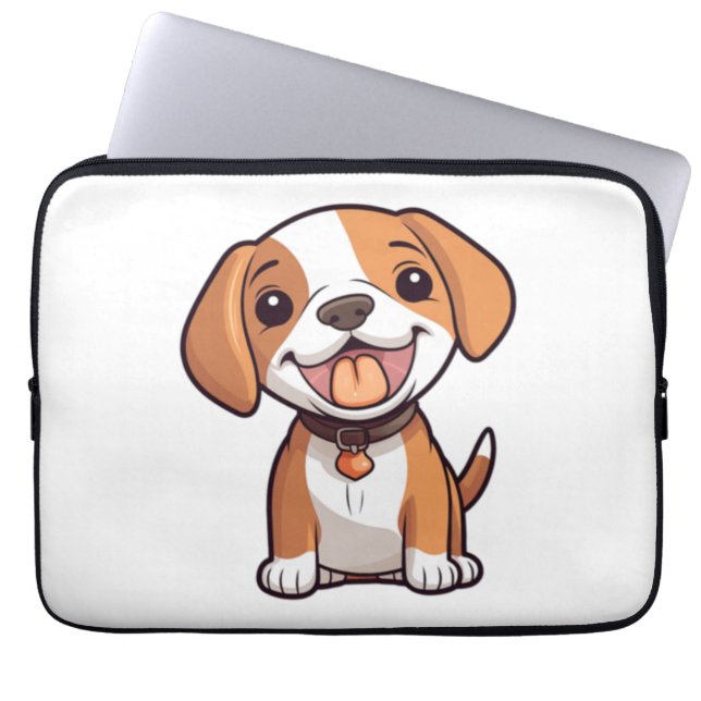 Kawaii Beagle Puppy Laptop Fodral (Framsidan)