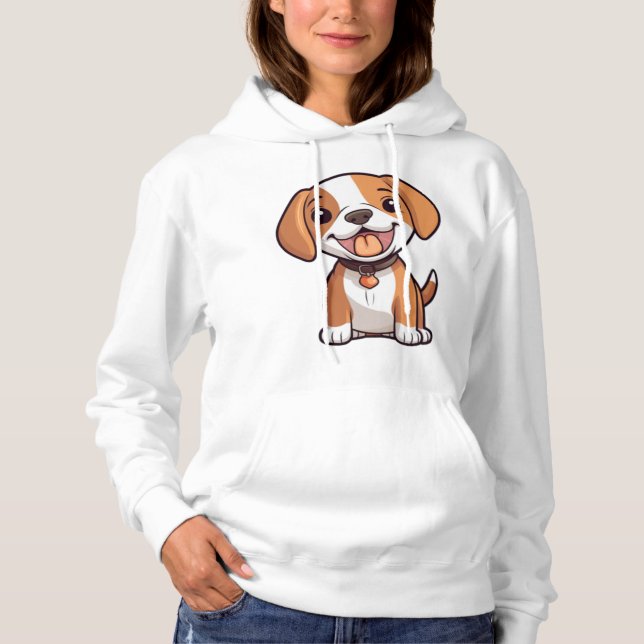 Kawaii Beagle Puppy T Shirt (Framsida)