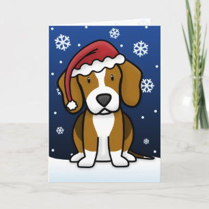 Kawaii Beaglejulkort Helgkort