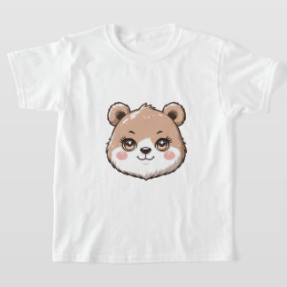 Kawaii Bear Head  T Shirt