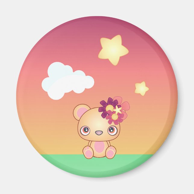 Kawaii Bear Magnet (Framsidan)