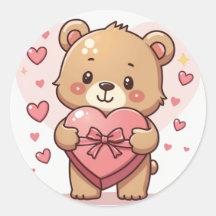 Kawaii Bear med hjärtformad choklad box