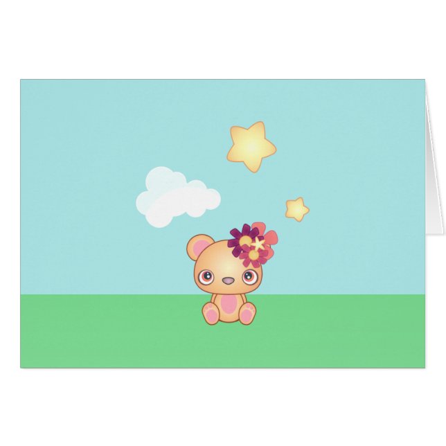 Kawaii Bear OBS Kort (Framsidan Horizontal)