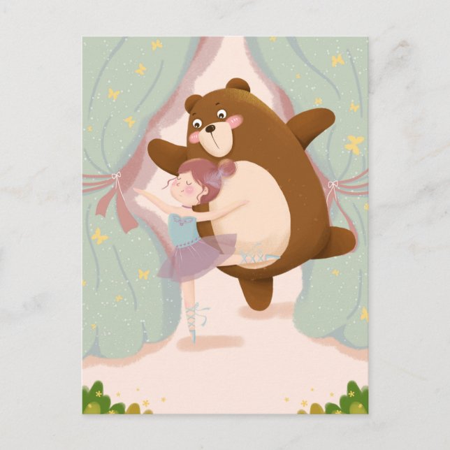 Kawaii Bear Vykort (Framsida)