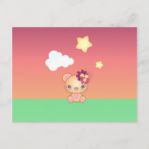 Kawaii Bear Vykort