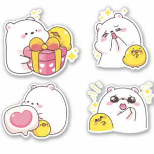 Kawaii Bears Klistermärken