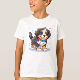 Kawaii Bernese Puppy, Cute Berner Valp T Shirt
