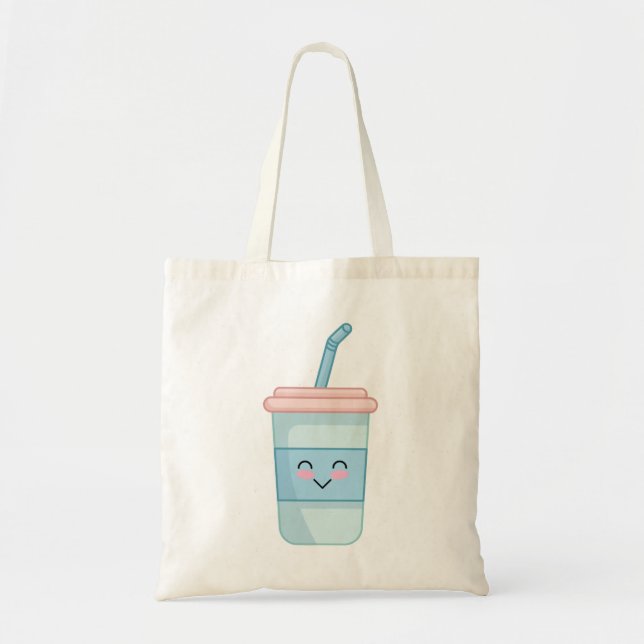 Kawaii Beverage Kopp Art Tygkasse (Framsidan)