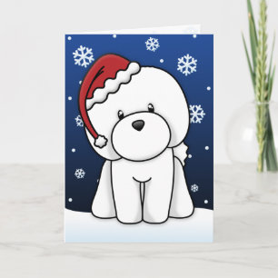 Kawaii Bichon Frise-julkort Helgkort