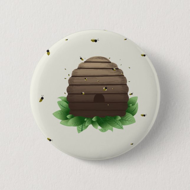 kawaii bikupa och bisvärm knapp (Framsida)