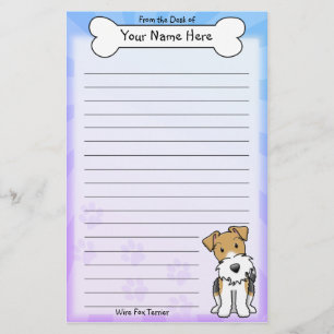 Kawaii binder foxterrierbrevpapper brevpapper