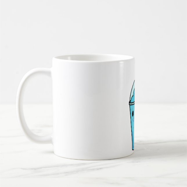 Kawaii Blå Slushy Kaffemugg (Vänster)