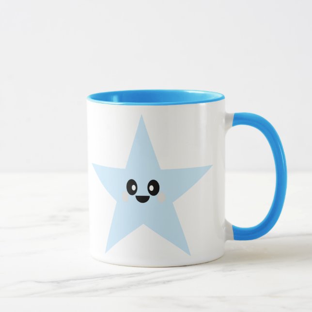 KAWAII BLÅ STJÄRN MUG MUGG (Höger)