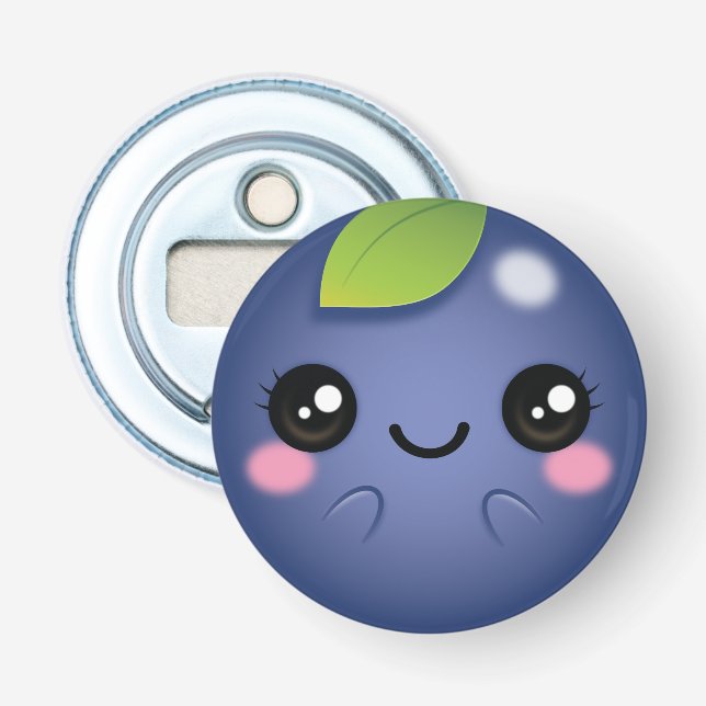 Kawaii blåbär flasköppnare (Framsidan)