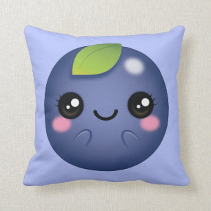 Kawaii blåbär kudde