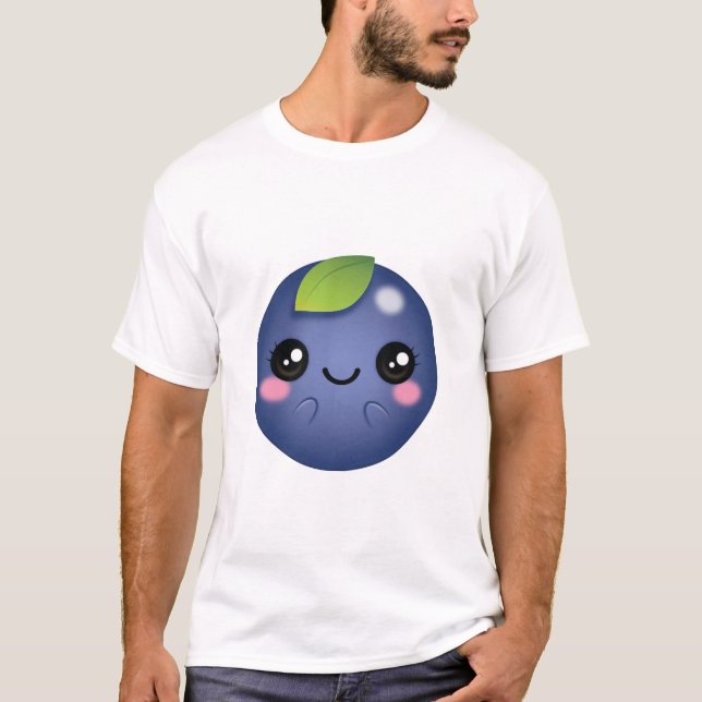 Kawaii blåbär t shirt (Framsida)