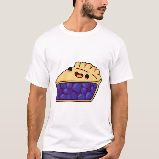 Kawaii blåbärspaj t shirt (Framsida)