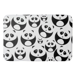 Kawaii Black and White Panda Mönster Badrumsmatta