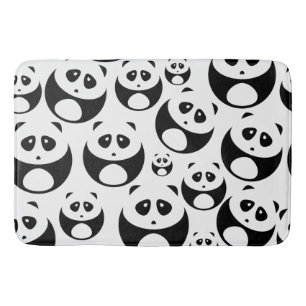 Kawaii Black and White Panda Mönster Badrumsmatta