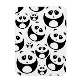 Kawaii Black and White Panda Mönster Magnet