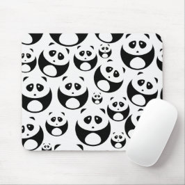 Kawaii Black and White Panda Mönster Musmatta