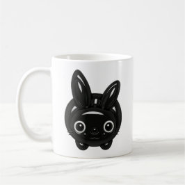 Kawaii Black Bunny Kaffemugg