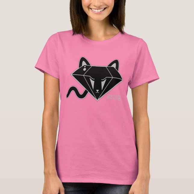 Kawaii Black Diamond Kattunge T-Shirt (Framsida)