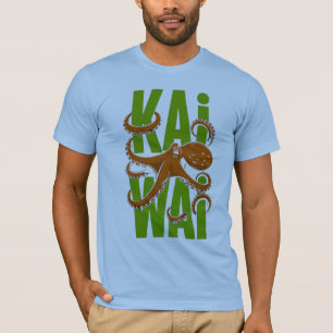 Kawaii Bläckfisk Japansk Stil Illustrerad T-Shirt