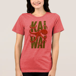 Kawaii Bläckfisk Japansk Stil - Röd Heather Kvinno T Shirt