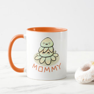 kawaii bläckfisk mamma och barn  mugg