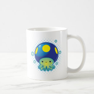 Kawaii bläckfiskchampinjon kaffemugg