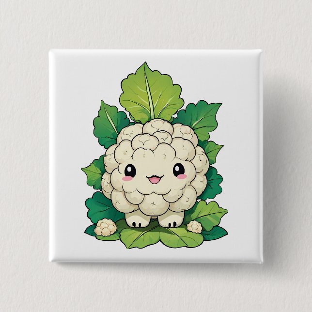 Kawaii Blomkål Knapp (Framsida)