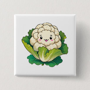 Kawaii Blomkål Knapp