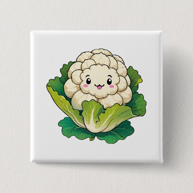 Kawaii Blomkål Knapp (Framsida)