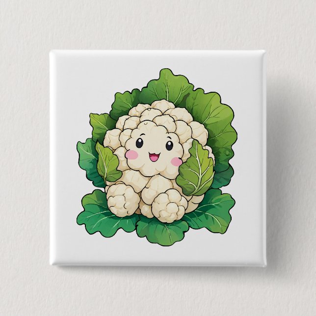 Kawaii Blomkål Knapp (Framsida)